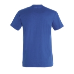 T-shirt unisexo básica algodão semi-penteado 190 g/m2 SOL'S Imperial cor azul real vista traseira