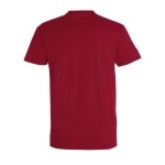 T-shirt unisexo básica algodão semi-penteado 190 g/m2 SOL'S Imperial cor vermelho-escuro vista traseira