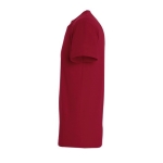 T-shirt unisexo básica algodão semi-penteado 190 g/m2 SOL'S Imperial cor vermelho-escuro vista lateral