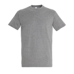 T-shirt unisexo básica algodão semi-penteado 190 g/m2 SOL'S Imperial cor cinzento mesclado