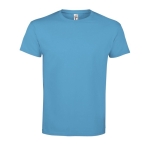 T-shirt unisexo básica algodão semi-penteado 190 g/m2 SOL'S Imperial cor ciano