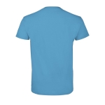 T-shirt unisexo básica algodão semi-penteado 190 g/m2 SOL'S Imperial cor ciano vista traseira