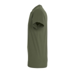 T-shirt unisexo básica algodão semi-penteado 190 g/m2 SOL'S Imperial cor verde militar vista lateral