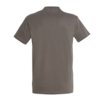 T-shirt unisexo básica algodão semi-penteado 190 g/m2 SOL'S Imperial cor castanho acinzentado vista traseira