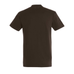T-shirt unisexo básica algodão semi-penteado 190 g/m2 SOL'S Imperial cor castanho escuro vista traseira