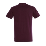 T-shirt unisexo básica algodão semi-penteado 190 g/m2 SOL'S Imperial cor grená vista traseira