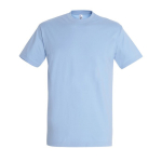 T-shirt unisexo básica algodão semi-penteado 190 g/m2 SOL'S Imperial cor azul pastel sétima vista