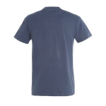 T-shirt unisexo básica algodão semi-penteado 190 g/m2 SOL'S Imperial cor azul ganga vista traseira