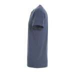 T-shirt unisexo básica algodão semi-penteado 190 g/m2 SOL'S Imperial cor azul ganga vista lateral