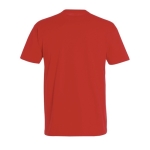 T-shirt unisexo básica algodão semi-penteado 190 g/m2 SOL'S Imperial cor vermelho dessaturado vista traseira