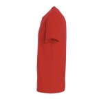 T-shirt unisexo básica algodão semi-penteado 190 g/m2 SOL'S Imperial cor vermelho dessaturado vista lateral