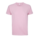 T-shirt unisexo básica algodão semi-penteado 190 g/m2 SOL'S Imperial cor rosa pastel