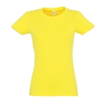 T-shirt para mulher em várias cores, algodão 190 g/m2 SOL'S Imperial cor amarelo sexta vista