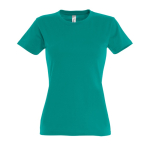 T-shirt para mulher em várias cores, algodão 190 g/m2 SOL'S Imperial cor verde esmeralda
