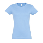 T-shirt para mulher em várias cores, algodão 190 g/m2 SOL'S Imperial cor azul pastel
