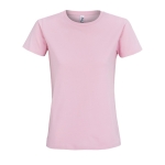 T-shirt para mulher em várias cores, algodão 190 g/m2 SOL'S Imperial cor rosa pastel