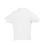 T-shirt infantil em algodão semi-penteado 190 g/m2 SOL'S Imperial cor branco vista traseira