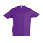 T-shirt infantil em algodão semi-penteado 190 g/m2 SOL'S Imperial cor roxo segunda vista