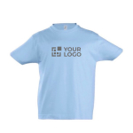 T-shirt infantil em algodão semi-penteado 190 g/m2 SOL'S Imperial cor azul pastel vista principal