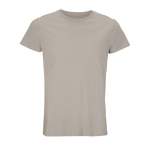 T-shirts unisexo ecológica com logo, algodão orgânico SOL'S Crusader cor bege