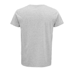 T-shirts unisexo ecológica com logo, algodão orgânico SOL'S Crusader cor cinzento mesclado vista traseira