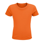 T-shirt para criança em algodão orgânico suave 150 g/m2 SOL'S Crusader cor cor-de-laranja