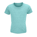 T-shirt para criança em algodão orgânico suave 150 g/m2 SOL'S Crusader cor turquesa
