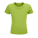 T-shirt para criança em algodão orgânico suave 150 g/m2 SOL'S Crusader cor verde-claro oitava vista