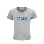 T-shirt para criança em algodão orgânico suave 150 g/m2 SOL'S Crusader cor cinzento mesclado vista principal