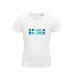 T-shirt para criança em algodão orgânico suave 175 g/m2 SOL'S Pioneer cor branco vista principal