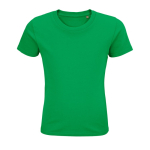 T-shirt para criança em algodão orgânico suave 175 g/m2 SOL'S Pioneer cor verde oitava vista