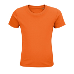 T-shirt para criança em algodão orgânico suave 175 g/m2 SOL'S Pioneer cor cor-de-laranja