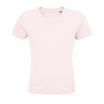 T-shirt para criança em algodão orgânico suave 175 g/m2 SOL'S Pioneer cor rosa pastel