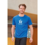 T-shirts transpiráveis com logo em poliester 140 g/m2 SOL'S Sporty cor cinzento vista lateral