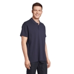 Polos personalizados, algodão, várias cores 170 g/m2 SOL'S Planet Men cor azul-escuro terceira vista fotografia