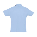 Polos personalizados, algodão, várias cores 170 g/m2 SOL'S Planet Men cor azul pastel vista traseira