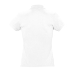 Polos com logo slim fit para mulher em algodão 170 g/m2 SOL'S Passion cor branco vista traseira