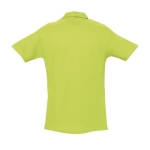 Polos personalizados de algodão ringspun 210 g/m2 SOL'S Spring cor verde-claro vista traseira