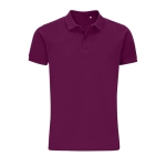 Polo personalizável de algodão orgânico formal 170 g/m2 SOL'S Planet cor bordeaux segunda vista