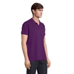 Polo personalizável de algodão orgânico formal 170 g/m2 SOL'S Planet cor bordeaux vista fotografia segunda vista
