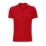 Polo personalizável de algodão orgânico formal 170 g/m2 SOL'S Planet cor vermelho quinta vista