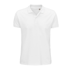 Polo personalizável de algodão orgânico formal 170 g/m2 SOL'S Planet cor branco nona vista