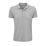 Polo personalizável de algodão orgânico formal 170 g/m2 SOL'S Planet cor cinzento