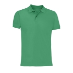 Polo personalizável de algodão orgânico formal 170 g/m2 SOL'S Planet cor verde