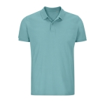 Polo personalizável de algodão orgânico formal 170 g/m2 SOL'S Planet cor azul-claro