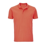 Polo personalizável de algodão orgânico formal 170 g/m2 SOL'S Planet cor cor-de-laranja fluorescente
