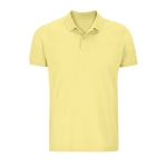 Polo personalizável de algodão orgânico formal 170 g/m2 SOL'S Planet cor amarelo-claro