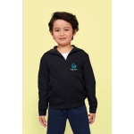Sweatshirt de criança em algodão e poliester 260 g/m2 SOL'S Stone Kids cor preto vista lateral