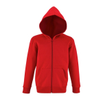 Sweatshirt de criança em algodão e poliester 260 g/m2 SOL'S Stone Kids cor vermelho quinta vista