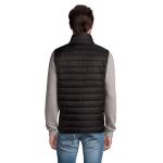 Colete personalizado acolchoado, nylon e poliéster 180 g/m2 SOL'S Wave cor preto segunda vista fotografia